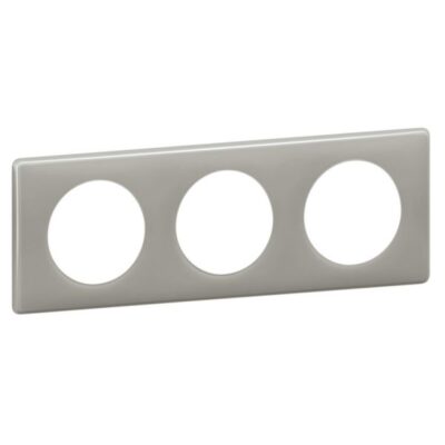 Legrand 066603, Celiane 3M plate Pearl Grey, 3414971003101