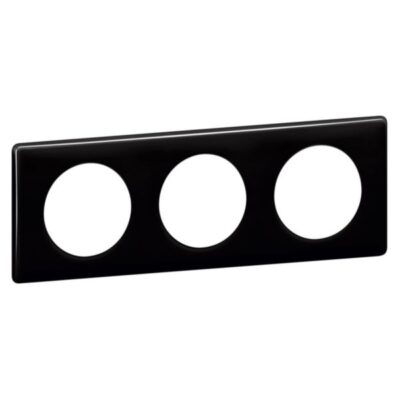 Legrand 066683, Celiane 3M plate Black, 3414971184329