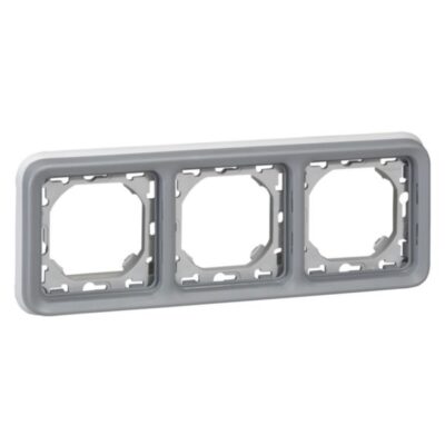 Legrand 069687, PLATE 3G H + SUPPORT GREY, 3245060696870