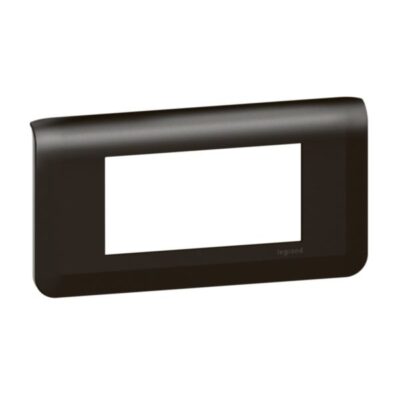 Legrand 079054L, PLATE 4M MAT BLACK, 3414971578753
