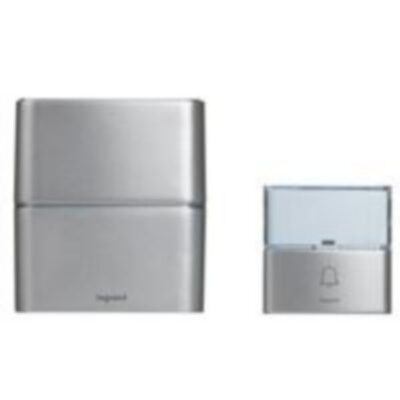 Legrand 094271, RADIO DOORBELL KIT SQUARED ALU, 3414971067271