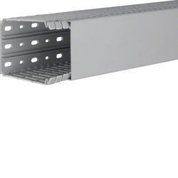 Hager BA7100080, slottet panel trunking BA7 100x80, grey, 4012740878319