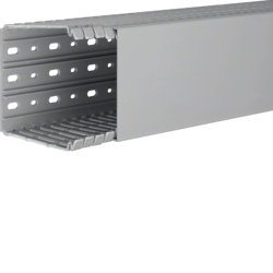 Hager BA7100100, slottet panel trunking BA7 100x100, grey, 4012740878319