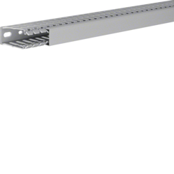 Hager BA760025, slottet panel trunking BA7 60x25, grey, 4012740878319