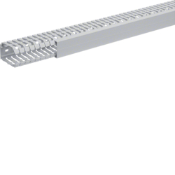 Hager BA760040, slottet panel trunking BA7 60x40, grey, 4012740878319