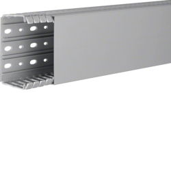 Hager BA760100, slottet panel trunking BA7 60x100, grey, 4012740878319