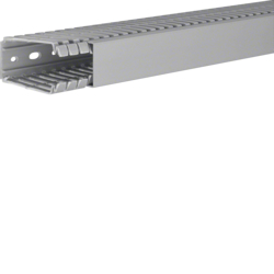 Hager BA780040, slottet panel trunking BA7 80x40, grey, 4012740878319