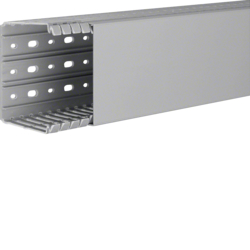 Hager BA780100, slottet panel trunking BA7 80x100, grey, 4012740878319