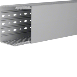 Hager BA780120, slottet panel trunking BA7 80x120, grey, 4012740878319