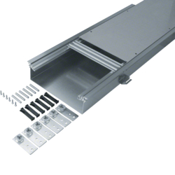 Hager BKW300090, floor duct w. trough 300 90-130 dry care, 4012740878319