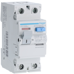 Hager CE226J, RCCB 2P 25A 100mA AC, 3250611616405