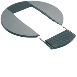 Hager DAC280LAN, rosette, painted alu nature, 4012740878319