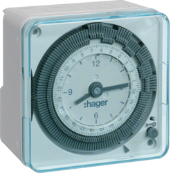Hager EH711, Time switch 72X72 24H + reserve, 3250612287116