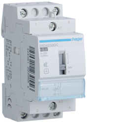 Hager ERD625SDC, Humfree Override Contactor 25A 2NO 24VDC, 3250612230556
