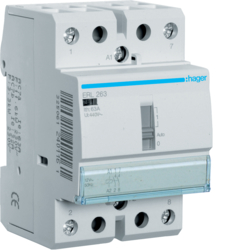 Hager ERL263, Override Contactor 63A, 2NO, 12V, 3250612401161