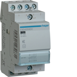 Hager ESD425SDC, Humfree Contactor 25A, 4NO, 24VDC, 3250612230631