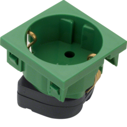 Hager ESR1206001, socket outlet 1-g Rastec 20? emer green, 4012740878319