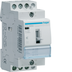 Hager ETC325S, Humfree N&D Contactor 25A, 3NO, 230V, 3250612400256