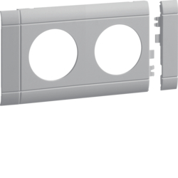 Hager GB080207035, Frontplate 2-gang socket lid 80 lg, 4012740878319