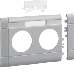Hager GB100217035, Frontplate 2-gang socket BRH 100 LF lg, 4012740878319