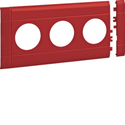 Hager GB100303020, Frontplate 3-gang socket BRH 100 red, 4012740878319