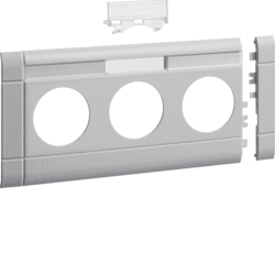 Hager GB100317035, Frontplate 3-gang socket BRH 100 LF lg, 4012740878319