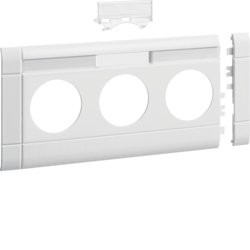 Hager GB100319016, Frontplate 3-gang socket BRH 100 LF tw, 4012740878319