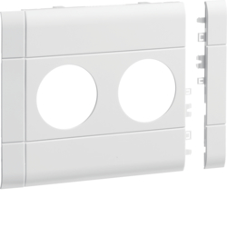 Hager GB120209016, Frontplate 2-gang socket BRA/H/S 120 tw, 4012740878319