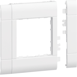 Hager GR1000A9010, Frontplate 55 mod. hfr, 100mm, pw, 4012740878319