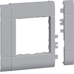Hager GR1000ALAN, Frontplate 55 mod. hfr, 100mm, alu, 4012740878319