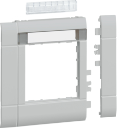 Hager GR1002A7035, Frontplate 55 mod. hfr, 100mm, LF, lg, 4012740878319