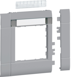 Hager GR1002ALAN, Frontplate 55 mod. hfr, 100mm, LF, alu, 4012740878319