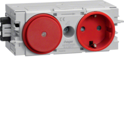 Hager GS11003020, Socket-outlet+Switch Wago C-Profile red, 4012740878319