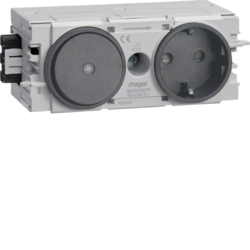 Hager GS11009011, Socket-outlet+Switch Wago C-Profile gb, 4012740878319