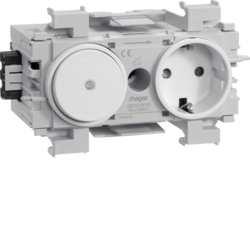 Hager GS11019010, Socket-outlet+Switch Wago f-mount pw, 4012740878319