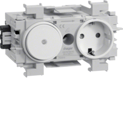 Hager GS11019016, Socket-outlet+Switch Wago f-mount tw, 4012740878319