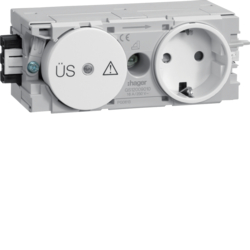 Hager GS12009010, Socket-outlet+Surge Wago C-Profile pw, 4012740878319