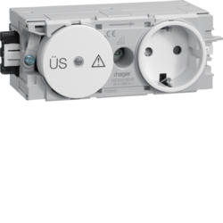 Hager GS12009016, Socket-outlet+Surge Wago C-Profile tw, 4012740878319