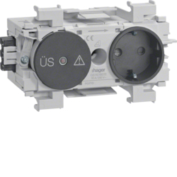 Hager GS12019011, Socket-outlet+Surge Wago f-mount gb, 4012740878319