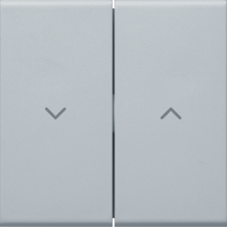 Hager GW2ABLAN, Rocker 2-gang Jalousie switch, alu, 4012740878319