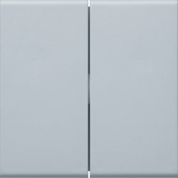 Hager GW2BLAN, Rocker 2-gang Switch/Button, alu, 4012740878319