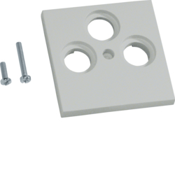 Hager GZSAT3A7035, Central plate 55 TV/SAT 3-gang, lg, 4012740878319