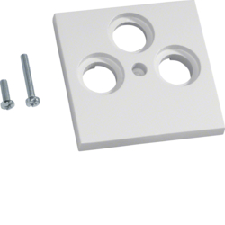 Hager GZSAT3A9010, Central plate 55 TV/SAT 3-gang, pw, 4012740878319