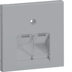 Hager GZUAE2ALAN, Central plate 55 UAE 2-gang, alu, 4012740878319