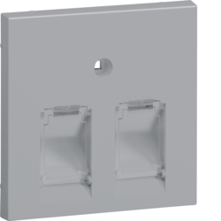 Hager GZUAE2BLAN, Central plate 55 UAE TYP B/D 2-gang, alu, 4012740878319