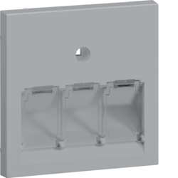 Hager GZUAE3ALAN, Central plate 55 UAE 3-gang, alu, 4012740878319