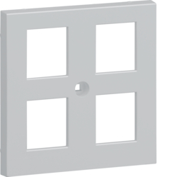 Hager GZUAE4A7035, Central plate 55 UAE 4-gang, lg, 4012740878319