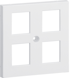 Hager GZUAE4A9010, Central plate 55 UAE 4-gang, pw, 4012740878319