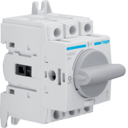 Hager HAB302, Load break switch 3P 20A, 3250613140236