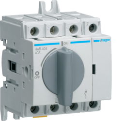 Hager HAB404, Load break switch 4P 40A, 3250613140359